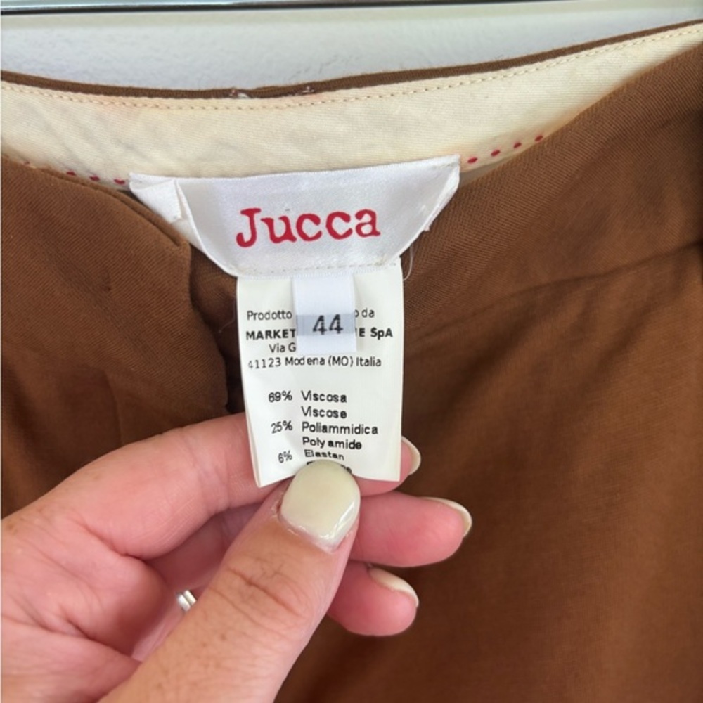 Jucca Women's‎ Burnt Orange Wide Leg Trousers Size 44 - Picture 5 of 5